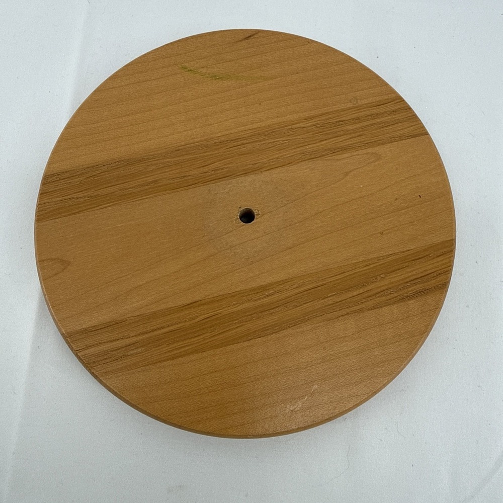 Longaberger WoodCrafts Round Wooden Basket Lid 6.75 Inch Cottagecore Grandmacore